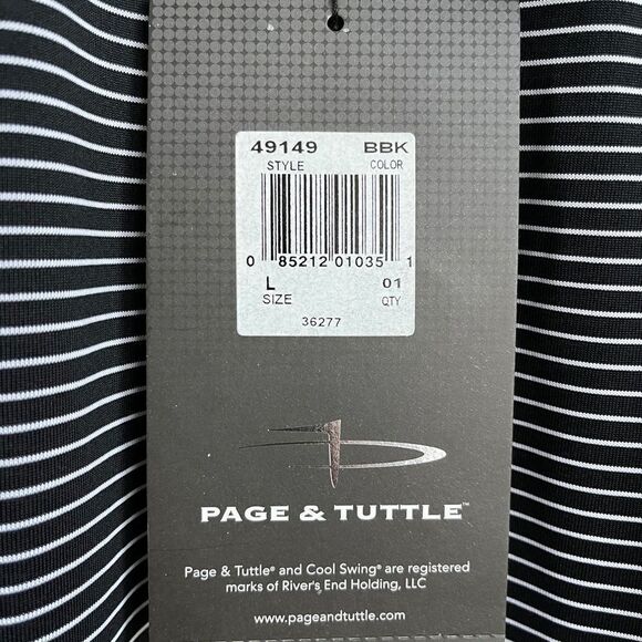 page & tuttle striped golf polo shirt - Picture 4 of 8